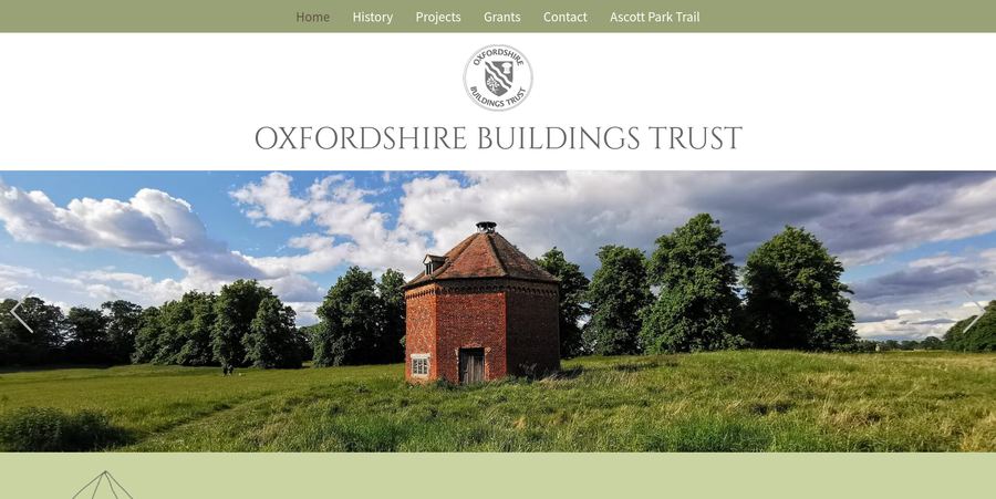 Preview of the Oxfordshire Buildings Trust website